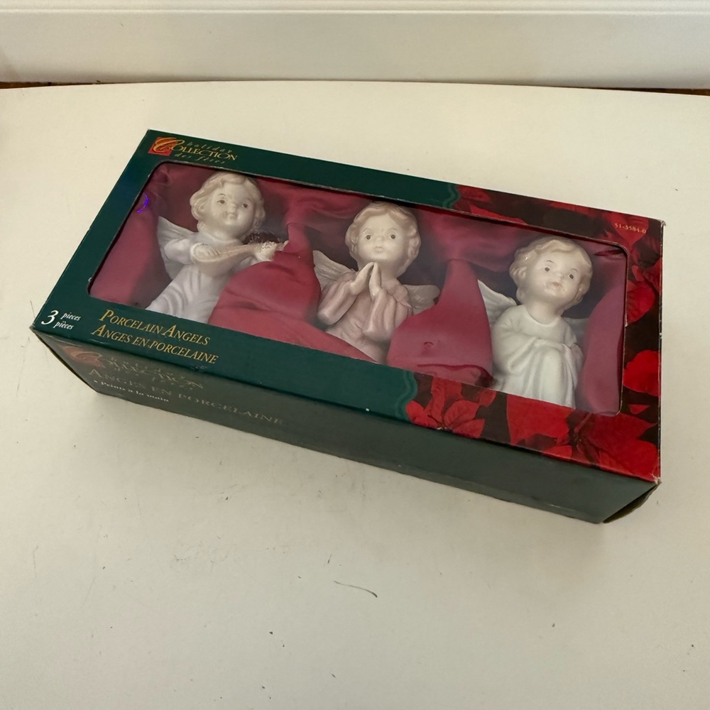 Porcelain Angel Figurines set of 3